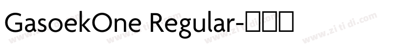 GasoekOne Regular字体转换